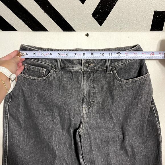 Coldwater Creek Natural Fit Black Washed Denim Flared Bootcut Jeans - Size 8 - Picture 7 of 8